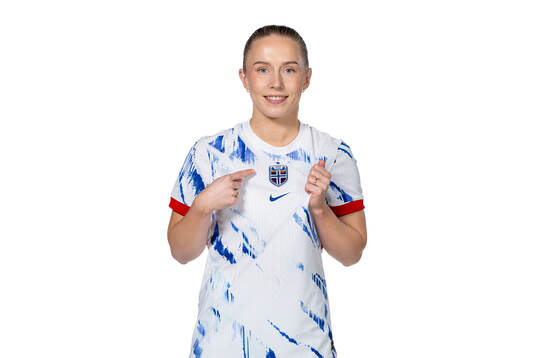 Thea Bjelde of the Norwegian women's national football team