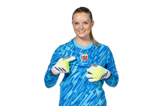 Goalkeeper Guro Pettersen of the Norwegian women's national