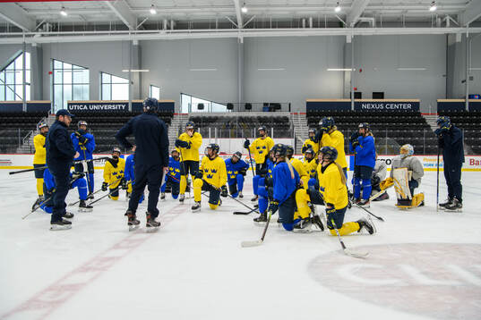 Players of Sweden at a practice session