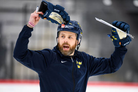 Head coach Ulf Lundberg of Sweden at a practice session