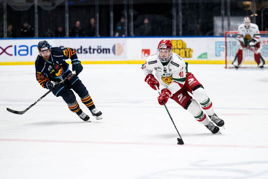 Djurgårdens Daniel Brodin och Moras Joseph Berger