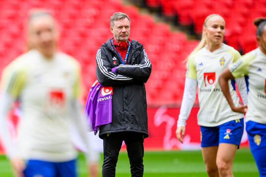 Head coach Peter Gerhardsson of Sweden of the women's