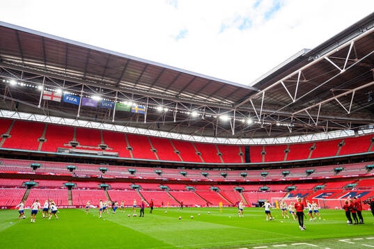 General view of the women's national football team of