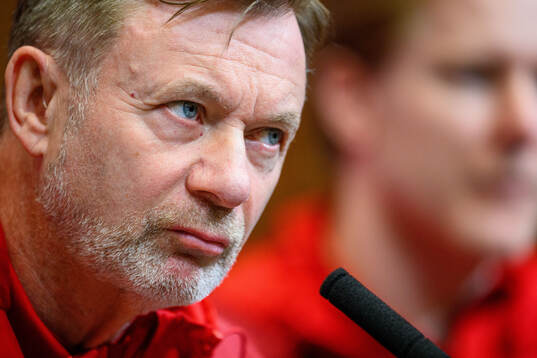 Head coach Peter Gerhardsson of Sweden of the women's