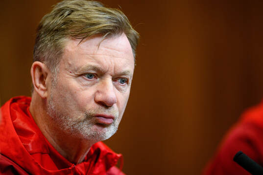 Head coach Peter Gerhardsson of Sweden of the women's