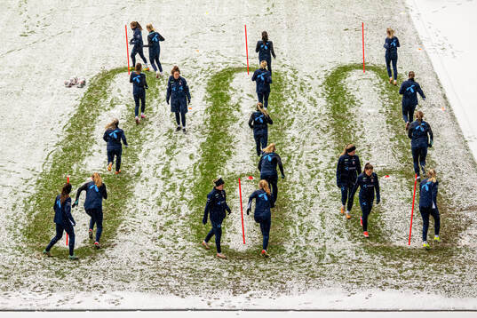 Players of the Norwegian women's national football team