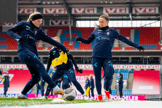 Mathilde Harviken and Vilde Bøe Risa of the Norwegian