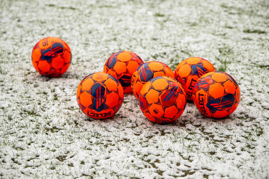 Orange footballs