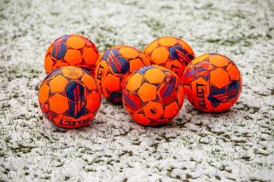 Orange footballs