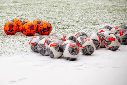 Orange footballs