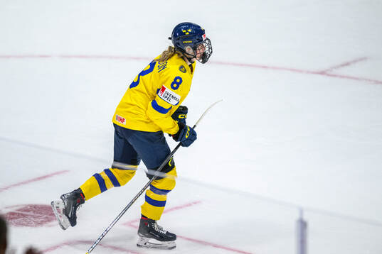 Hilda Svensson of Sweden celebrates scoring 2-0