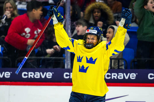 Sofie Lundin of Sweden celebrates