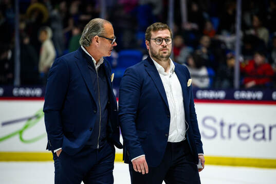 Assistant coach Andreas Spångberg and Assistant coach