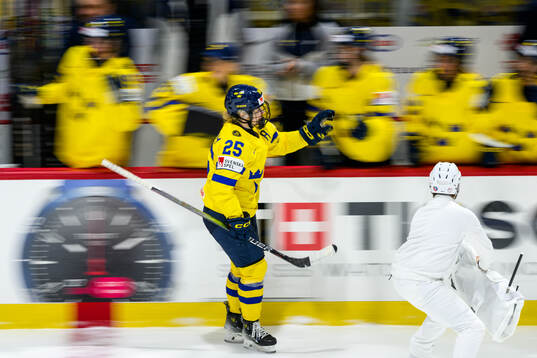 Lina Ljungblom of Sweden celebrates scoring 3-0
