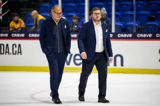 Assistant coach Andreas Spångberg and Assistant coach