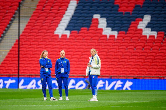 Anna Anvegård, Hanna Bennison and Stina Blackstenius of