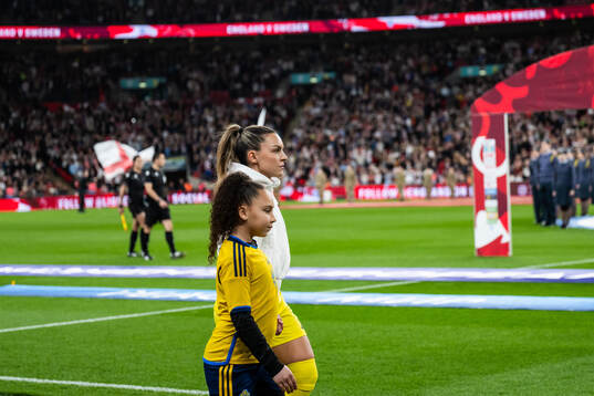 Johanna Rytting Kaneryd of Sweden enters the pitch