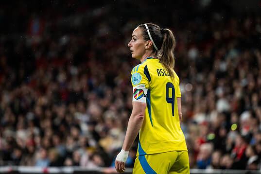 Kosovare Asllani of Sweden looks dejected