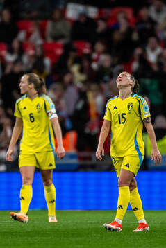 Julia Zigiotti Olme of Sweden looks dejected