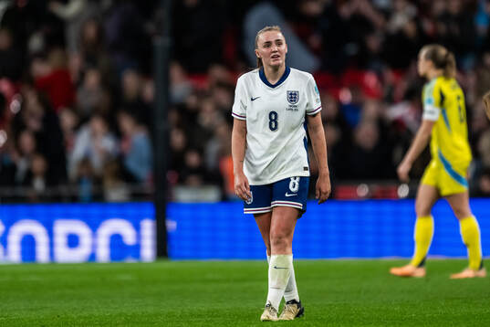 Georgia Stanway of England looks dejected