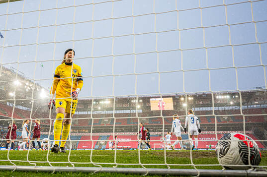 Tinja-Riikka Korpela of Finland looks dejected