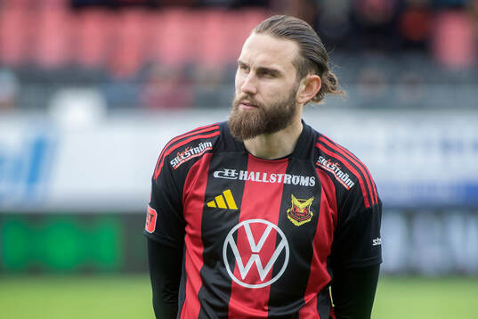 Östersunds Ali Suljic innan fotbollsmatchen i Superettan