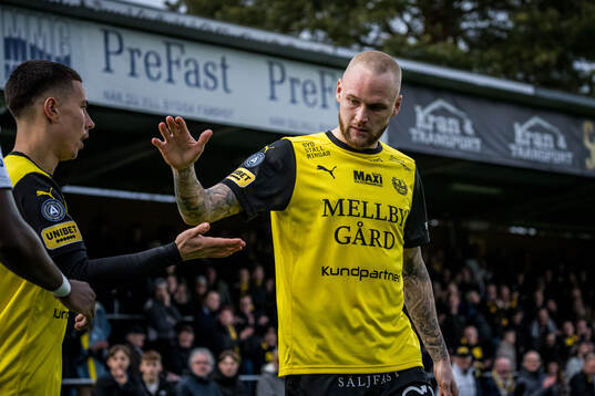 Mjällbys Nicklas Røjkjær och Adam Ståhl