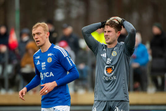 GIF Sundsvalls Pontus Lindgren och målvakt Jonas Olsson