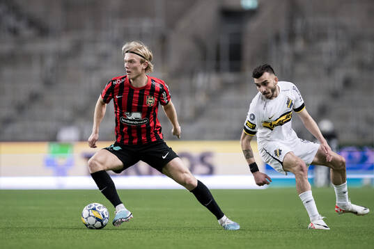 Brommapojkarnas Alexander Jensen och AIKs Ioannis Pittas
