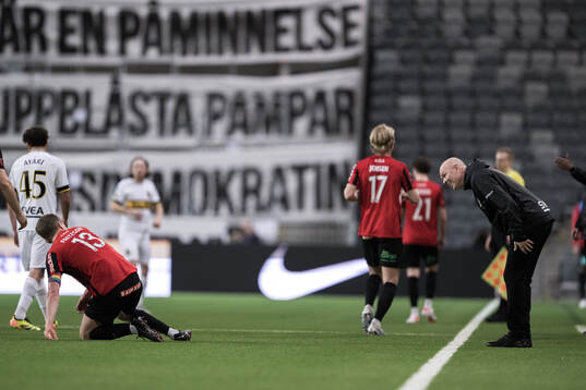 AIKs tränare Henning Berg och Brommapojkarnas Ludvig