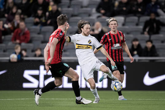 Brommapojkarnas Kaare Brøckner Barslund och AIKs Axel