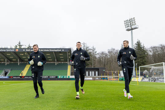 Målvaktstränare Jonas Gunnarsson, målvakt David Olsson
