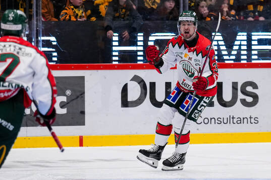 Frölundas Nicklas Lasu jublar