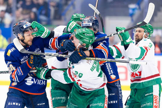Bråk mellan Växjös Eric Martinsson och Rögles Anton