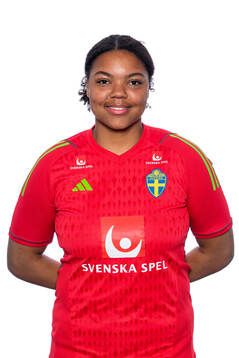 Serina Iddrisu Backmark i det svenska U23-damlandslaget