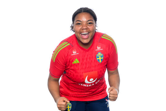 Serina Iddrisu Backmark i det svenska U23-damlandslaget