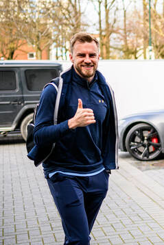 Malmö FFs målvakt Ricardo Friedrich ankommer till arenan
