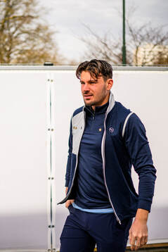 Malmö FFs Stefano Vecchia ankommer till arenan