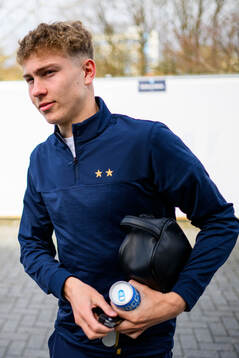 Malmö FFs Hugo Bolin ankommer till arenan
