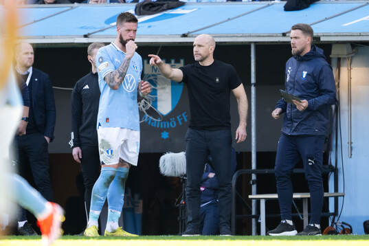 Malmö FFs Pontus Jansson, tränare Henrik Rydström och