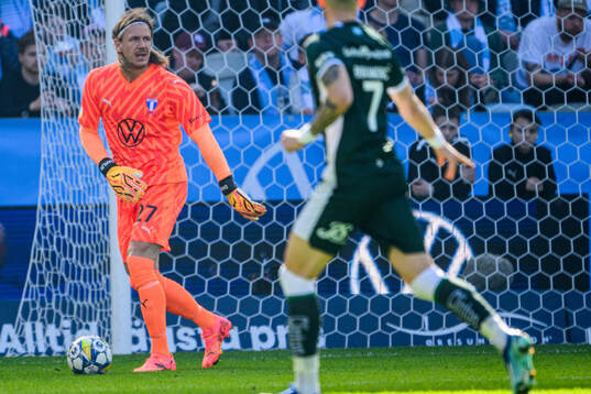 Malmö FFs målvakt Johan Dahlin