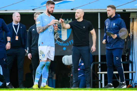 Malmö FFs Pontus Jansson och tränare Henrik Rydström