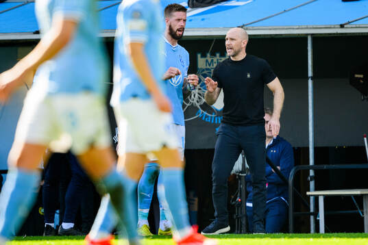 Malmö FFs Pontus Jansson och tränare Henrik Rydström