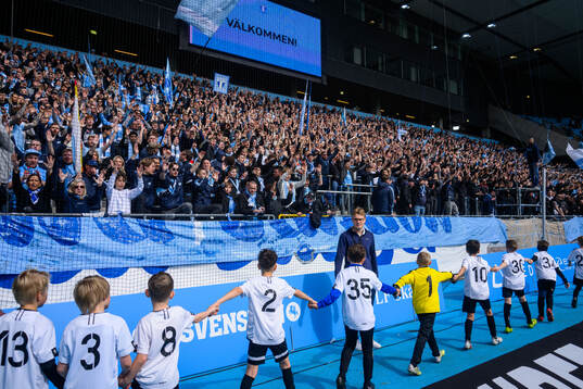 Under fotbollsmatchen i Allsvenskan mellan Malmö FF och