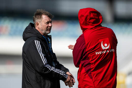 Head coach Peter Gerhardsson of the Swedish women's