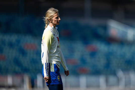 Sofia Jakobsson of the Swedish women's national football