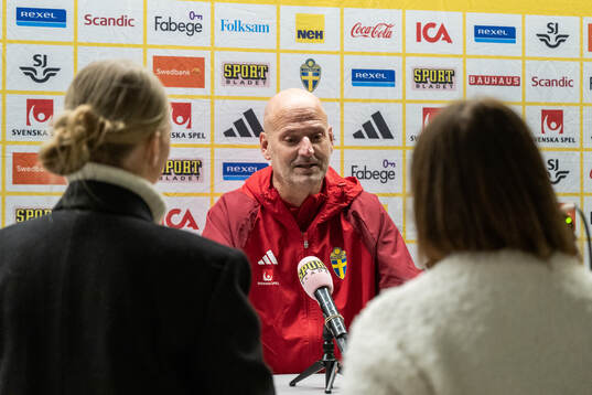 Assistant coach Magnus Wikman of the Swedish women's