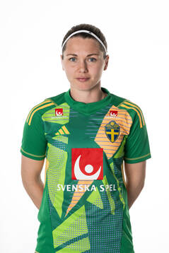 Goalkeeper Jennifer Falk of the Swedish women's national