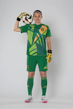Goalkeeper Jennifer Falk of the Swedish women's national