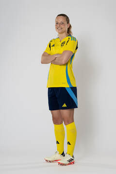 Anna Anvegård of the Swedish women's national football